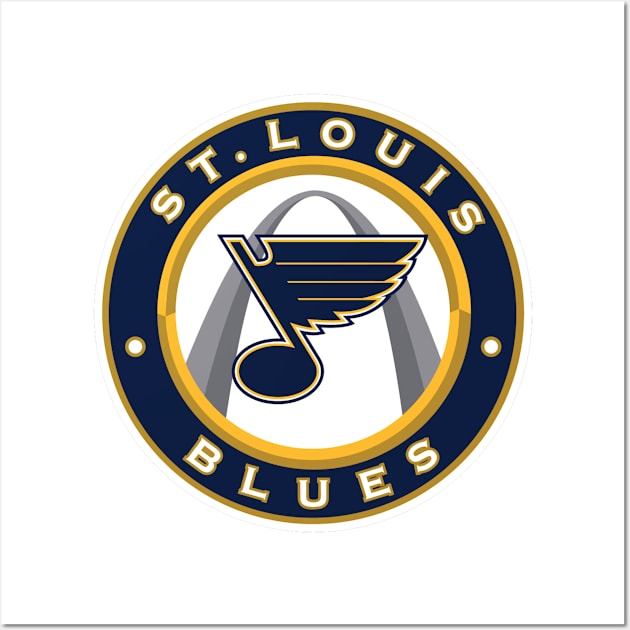 Retro St Louis Blues Wall Art by Jedistudios 